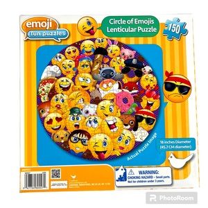 Circle of Emojis Lenticular 150 Piece Puzzle
